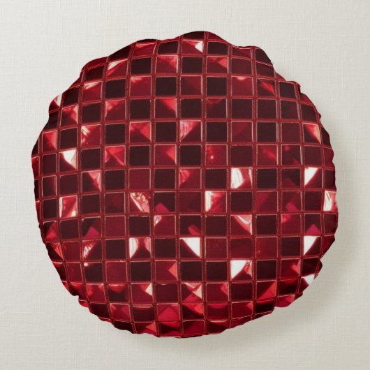 さくらんぼカスタムバレンタインデー(写真と文字) ラウンドクッション (裏面)