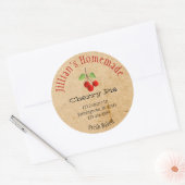 さくらんぼカスタムパイ製品ステッカー ラウンドシール (封筒)