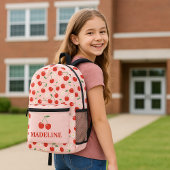 さくらんぼカスタムピンクガールズ プリントバックパック