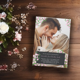 さくらんぼカスタムブロッサム結婚フォト 招待状