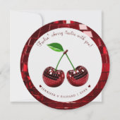 さくらんぼカスタムラウンドディスコボールバレンタインデー シーズンカード (正面)