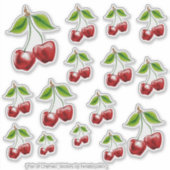 さくらんぼカスタム切りビニール シール (正面)