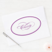 さくらんぼカスタム_楕円 楕円形シール (封筒)