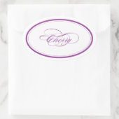 さくらんぼカスタム_楕円 楕円形シール (バッグ)