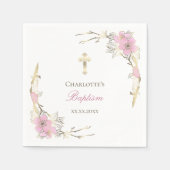 さくらんぼカソリック洗礼 スタンダードカクテルナプキン (正面)