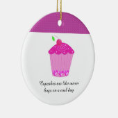 さくらんぼカップケーキことわざ セラミックオーナメント (右)