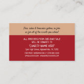 さくらんぼカップケーキチャリティベイクセールイベント広告 名刺 (裏面)