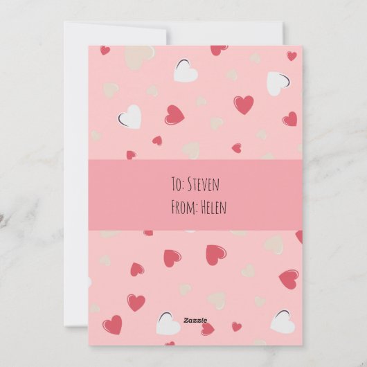 さくらんぼカップケーキパステルバレンタインズデイカード シーズンカード (裏面)