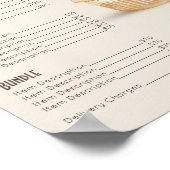 さくらんぼカップケーキベージュメニューベーカリー価格表 ポスター (角)