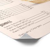 さくらんぼカップケーキ赤面メニューベーカリー価格表 ポスター (角)