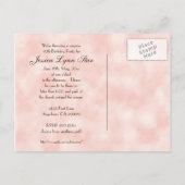 さくらんぼカップケーキ40th誕生日パーティの招待状 インビテーションポストカード (裏面)