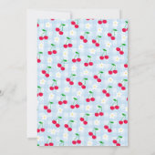 さくらんぼカード用スイートブルーコケットアドバイス 招待状 (裏面)