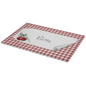 さくらんぼカールラベルガラス切断板 カッティングボード (角)