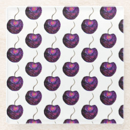 さくらんぼガラスコースター ガラスコースター