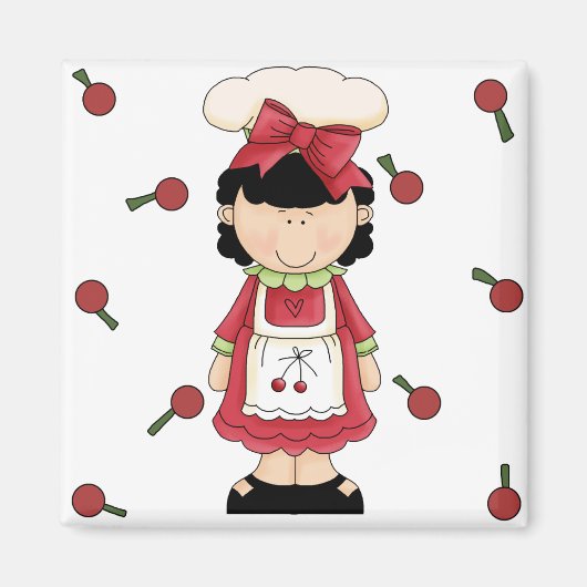 さくらんぼガールマグネット マグネット (正面)