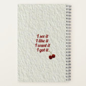 さくらんぼガールミニマリストアート ノートブック (裏面)