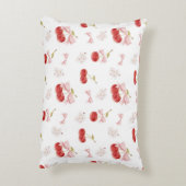 さくらんぼガールルームデコール、ピンクコケットボウさくらんぼ アクセントクッション (裏面(縦))