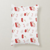 さくらんぼガールルームデコール、ピンクコケットボウさくらんぼ アクセントクッション (正面(垂直))