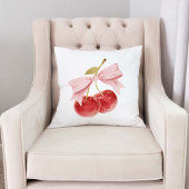 さくらんぼガールルームデコール、ピンクコケットボウさくらんぼ クッション