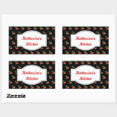 さくらんぼキッチンシール 長方形シール (シート)