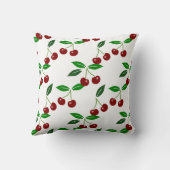 さくらんぼクラシック果実葉枕1 クッション (裏面)