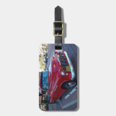 さくらんぼクラシック赤い山形ピックアップトラックでのカーショー ラゲッジタグ (正面縦)