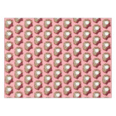 さくらんぼクランブルコブラーデザートアイスクリームピクニック テーブルクロス (正面(横))