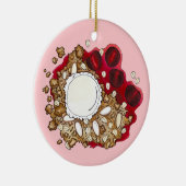 さくらんぼクランブルコブラーデザートアイスクリーム食品 セラミックオーナメント (右)