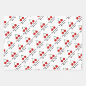 さくらんぼクリスマスおもしろいホリデーラッピング紙シート ラッピングペーパーシート (正面)