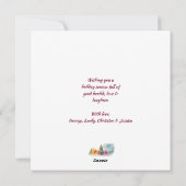 さくらんぼクリスマスウィンターワンダーランドウォーターカラー シーズンカード (裏面)