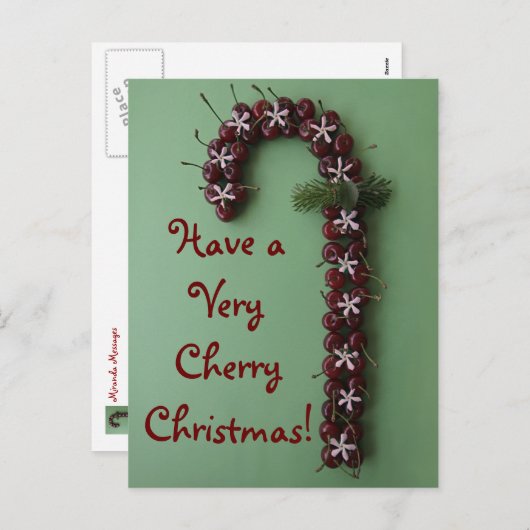 さくらんぼクリスマス シーズンポストカード (正面/裏面)