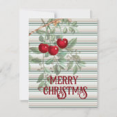 さくらんぼクリスマス – ヴィンテージクリスマス シーズンカード (正面)