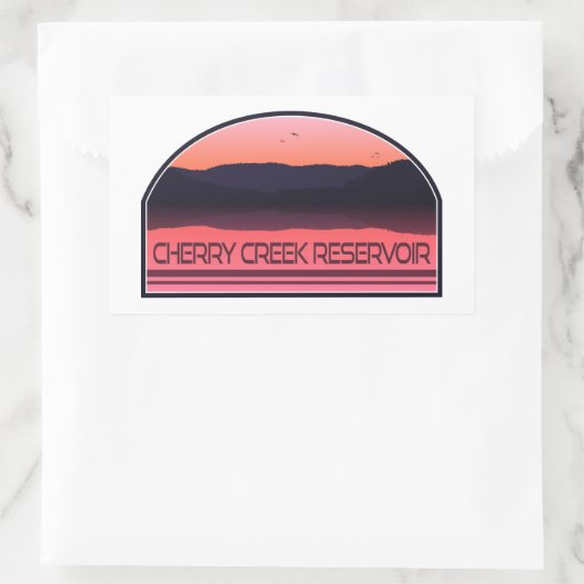 さくらんぼクリークリザーバコロラドレッドサンライズ 長方形シール (バッグ)