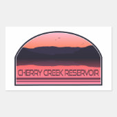 さくらんぼクリークリザーバコロラドレッドサンライズ 長方形シール (正面)