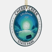 さくらんぼクリーク州パークコロラドヴィンテージバッジ セラミックオーナメント (右)