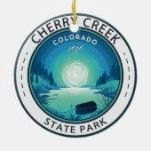 さくらんぼクリーク州パークコロラドヴィンテージバッジ セラミックオーナメント (裏面)