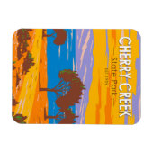 さくらんぼクリーク州パークコロラドヴィンテージ マグネット (横)