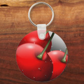 さくらんぼクローズアップDew Keychain キーホルダー (正面)