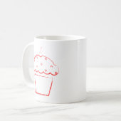 さくらんぼグランジのカップケーキ コーヒーマグカップ (正面左)