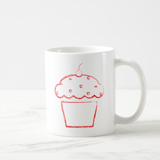 さくらんぼグランジのカップケーキ コーヒーマグカップ (右)