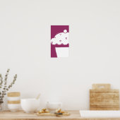 さくらんぼグランジのカップケーキ ポスター (キッチン)