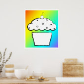 さくらんぼグランジのカップケーキ ポスター (キッチン)