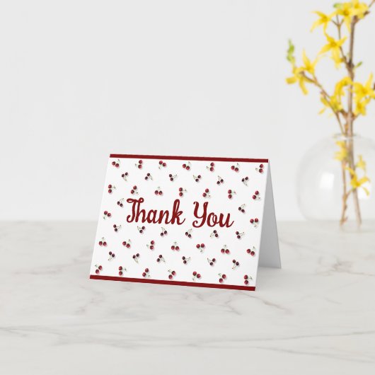 さくらんぼグリーティングカード カード (黄色い花)