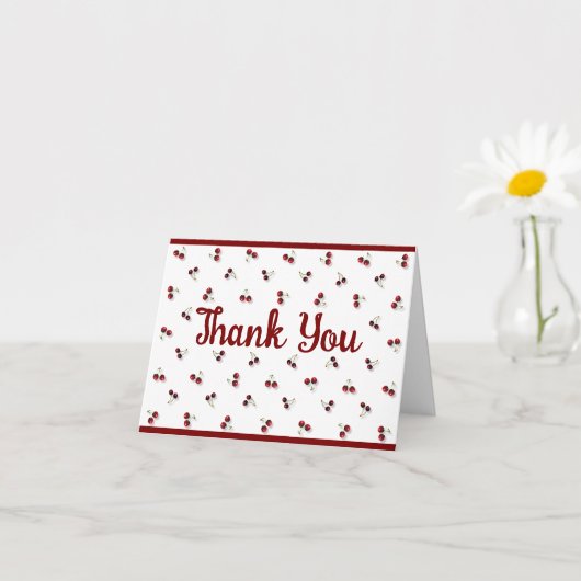 さくらんぼグリーティングカード カード (小さな植物)