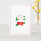 さくらんぼグリーティングカード カード (黄色い花)