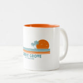 さくらんぼグローブビーチサウスカロニアサンパームツリーズ ツートーンマグカップ (正面右)