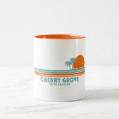 さくらんぼグローブビーチサウスカロニアサンパームツリーズ ツートーンマグカップ (中央)