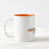 さくらんぼグローブビーチサウスカロニアサンパームツリーズ ツートーンマグカップ (左)