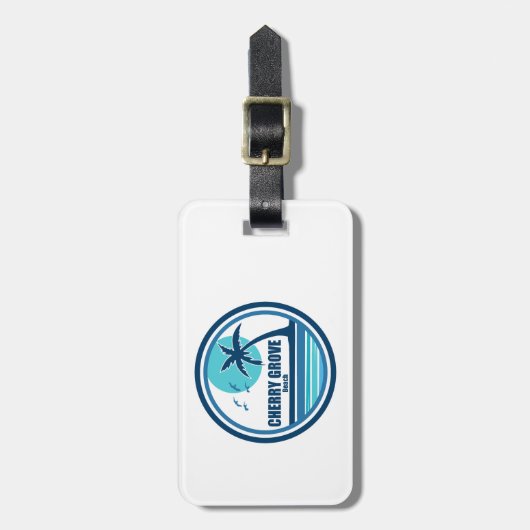 さくらんぼグローブビーチサウスカロリーパームツリーバード ラゲッジタグ (正面縦)