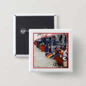 さくらんぼグローブプライドワゴンスクエアボタン 缶バッジ (正面&裏面)